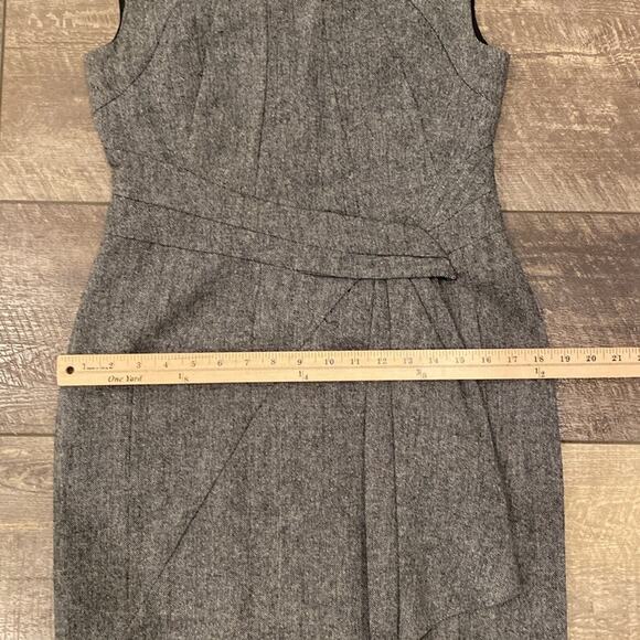 Karen Millen Boat Neck Sleeveless Mini Dress Pepper Grey Size 10 - Picture 11 of 12